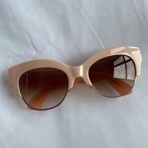 Kate Spade Sunglasses Retro Frame NIKKI/S QPF WI Gold Pink Cat Eye Frame